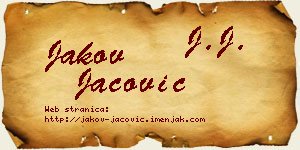 Jakov Jačović vizit kartica